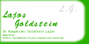 lajos goldstein business card